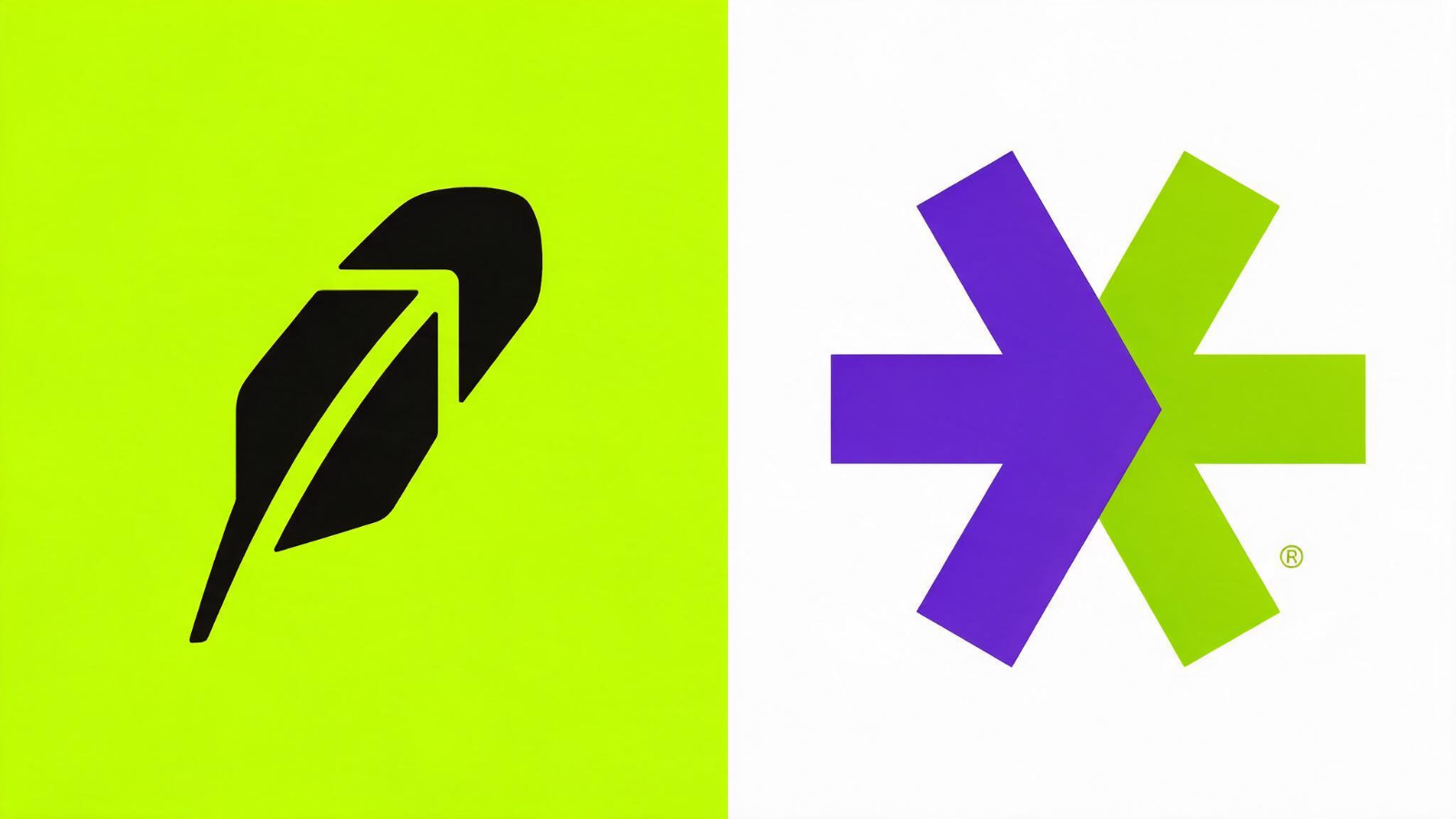 Robinhood and E*TRADE logos side by side
