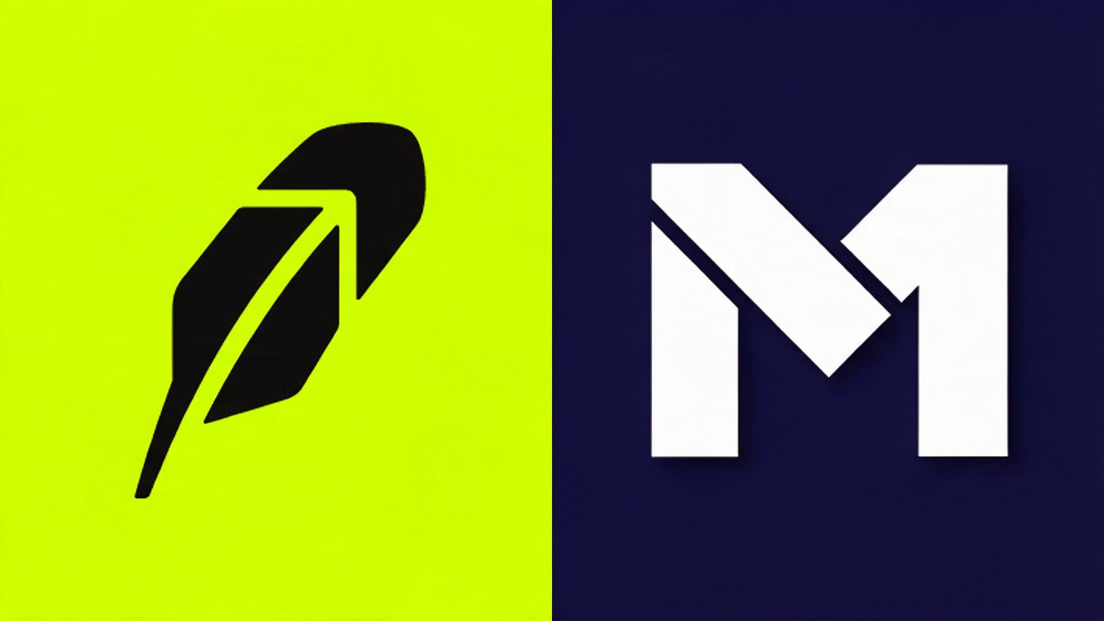 Robinhood and M1 Finance logos side by side