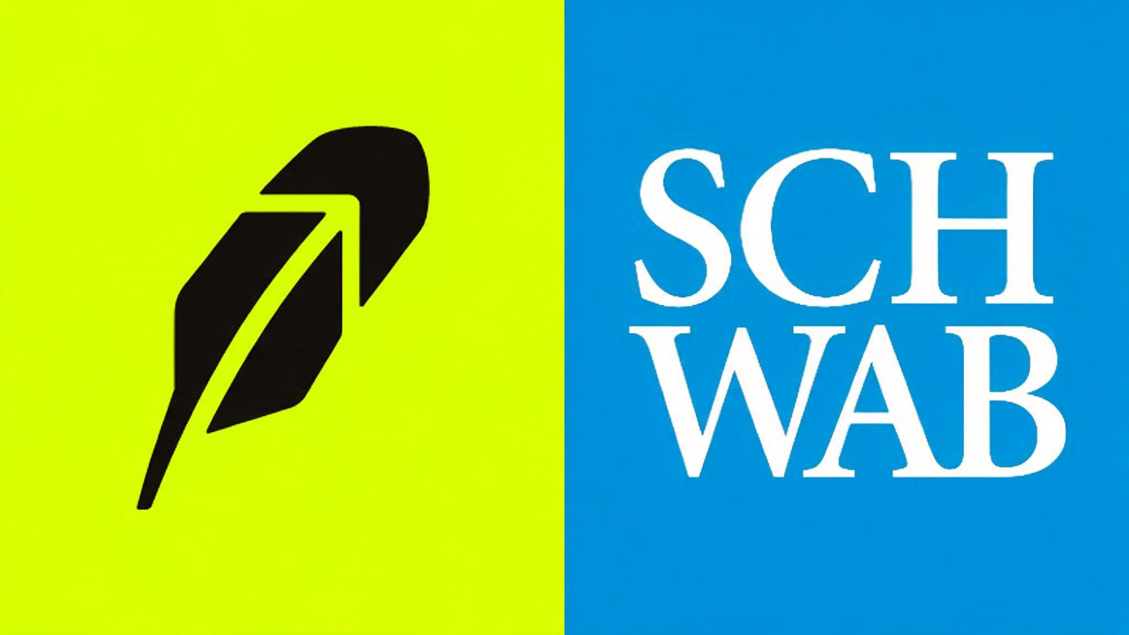 Robinhood and Charles Schwab logos side by side