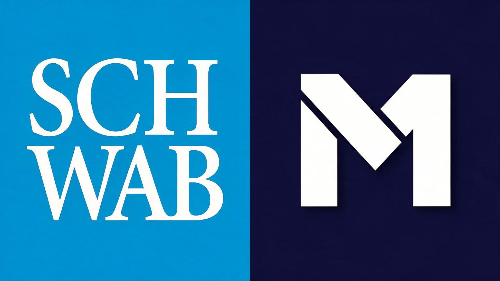 Charles Schwab and M1 Finance logos side by side